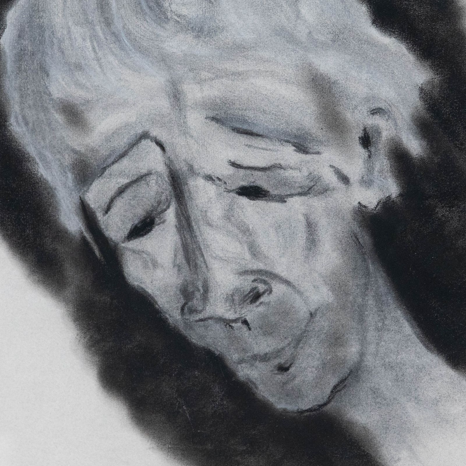 Frances Cohen Gillespie (1939 1998) Charcoal Drawing, Deep Thinker photo Art