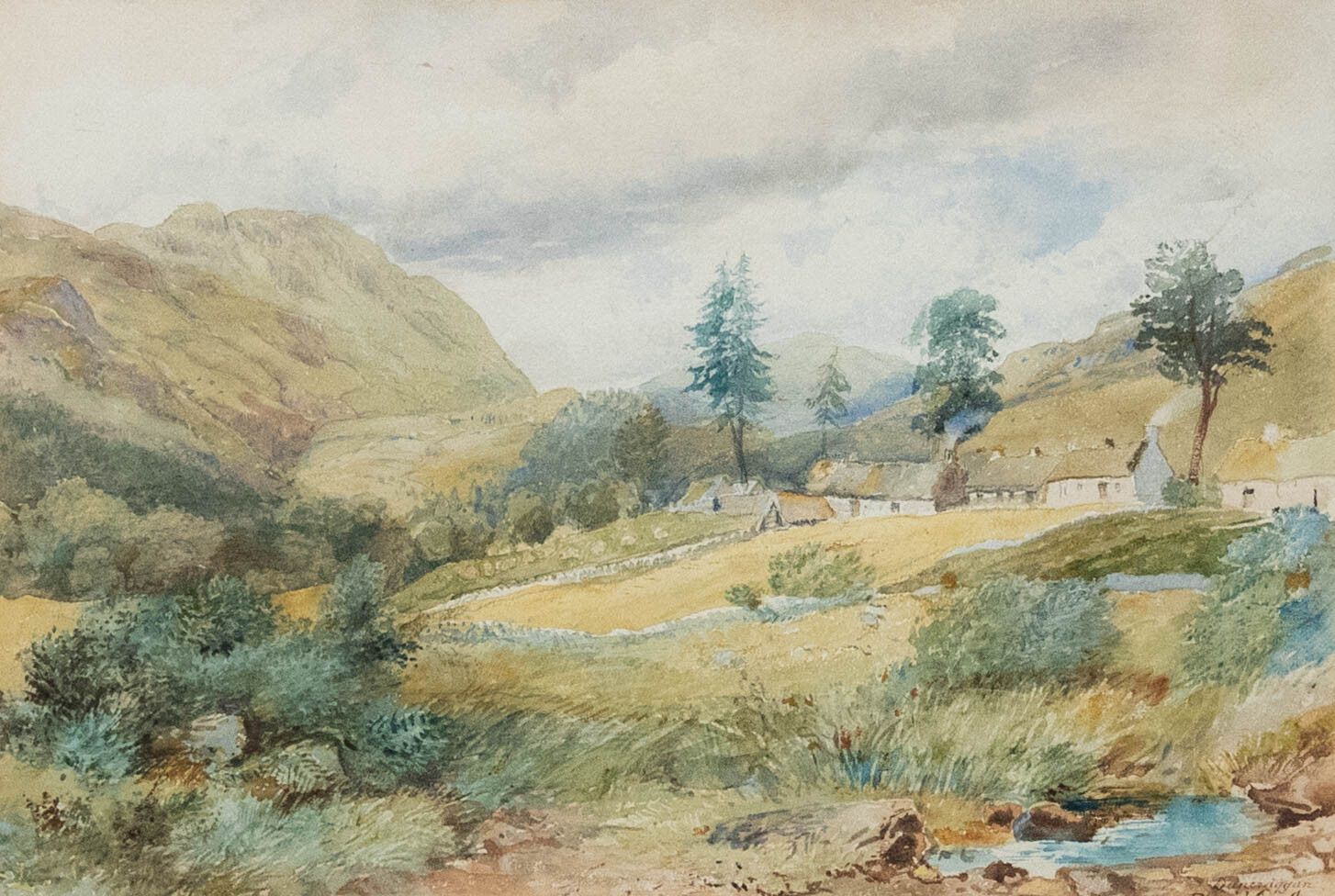 David Cox Jnr. Arws (1809 1885) Framed Watercolour, Duncraggan photo furniture