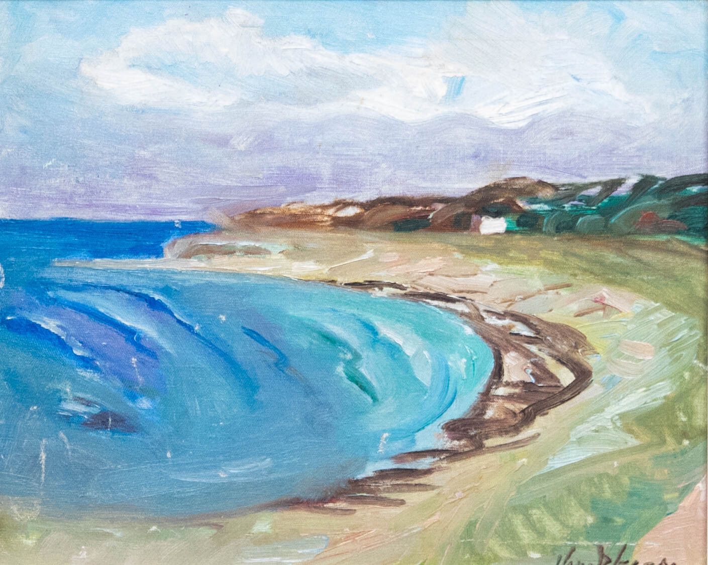 Vera Ekengren Framed 20th Century Oil, Seaweed Cove photo furniture