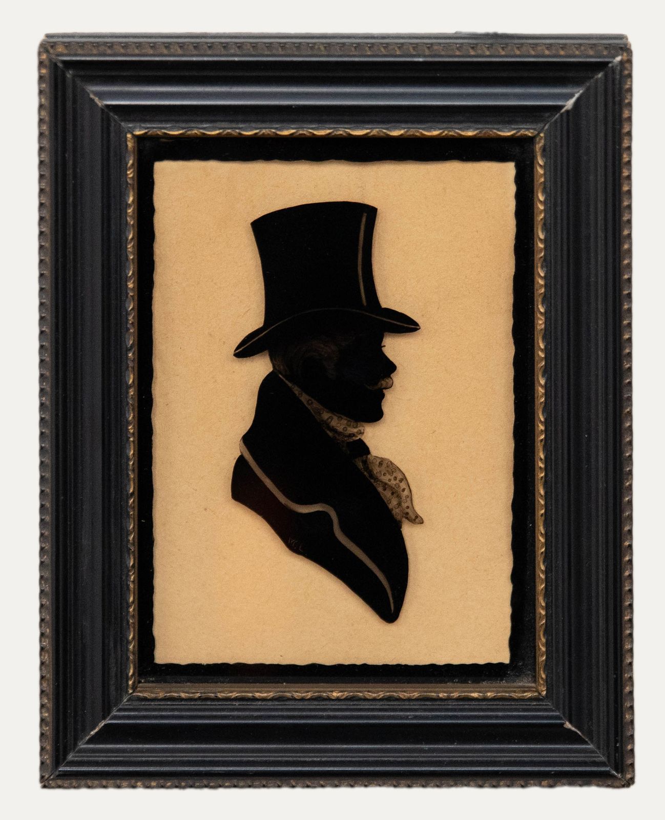 Early 20th Century Gouache, Gentleman In A Top Hat