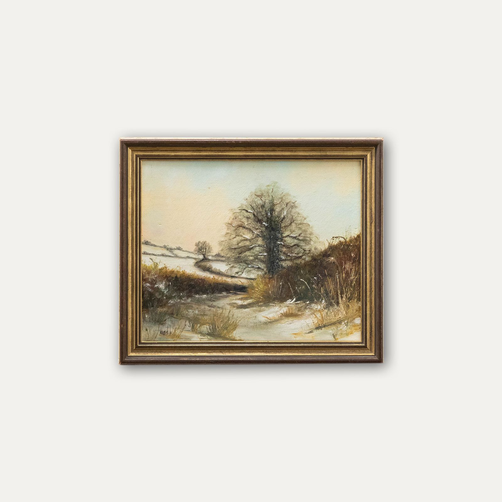 Linda Silk  Contemporary Oil, Winter Scene At Wick photo buy