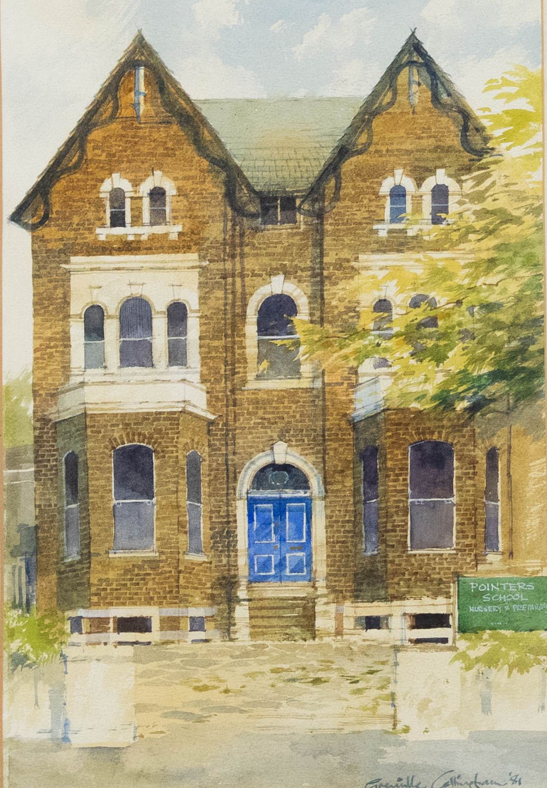 Grenville Cottingham Rsma Rba (1943 2007) Framed Watercolour, Pointers School photo furniture