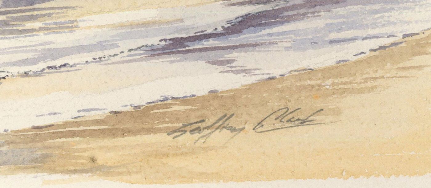 Geoffrey Plant (1939 2000) 20th Century Watercolour, Rough Seas photo for sale