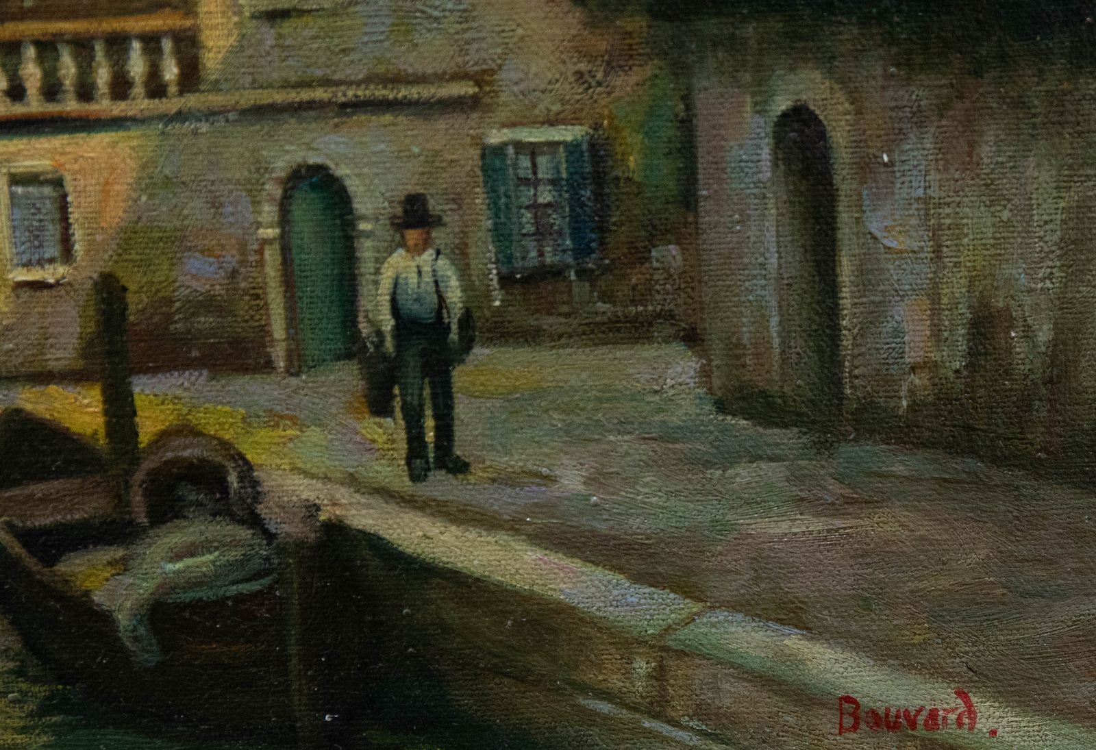Follower Of Antoine Bouvard (1870 1956) Oil, An Evening In Venice 82 photo vinterior