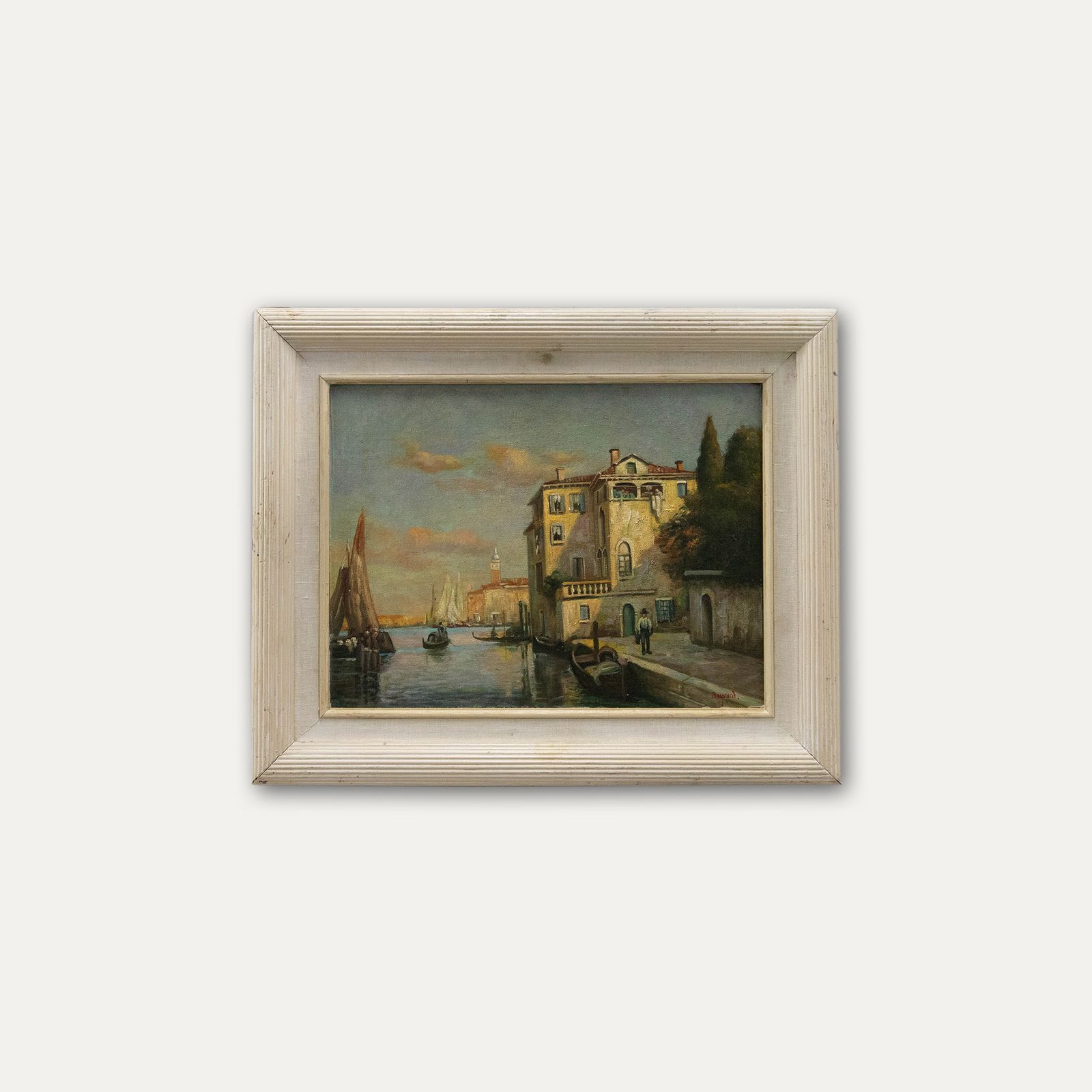 Follower Of Antoine Bouvard (1870 1956) Oil, An Evening In Venice 82 photo buy