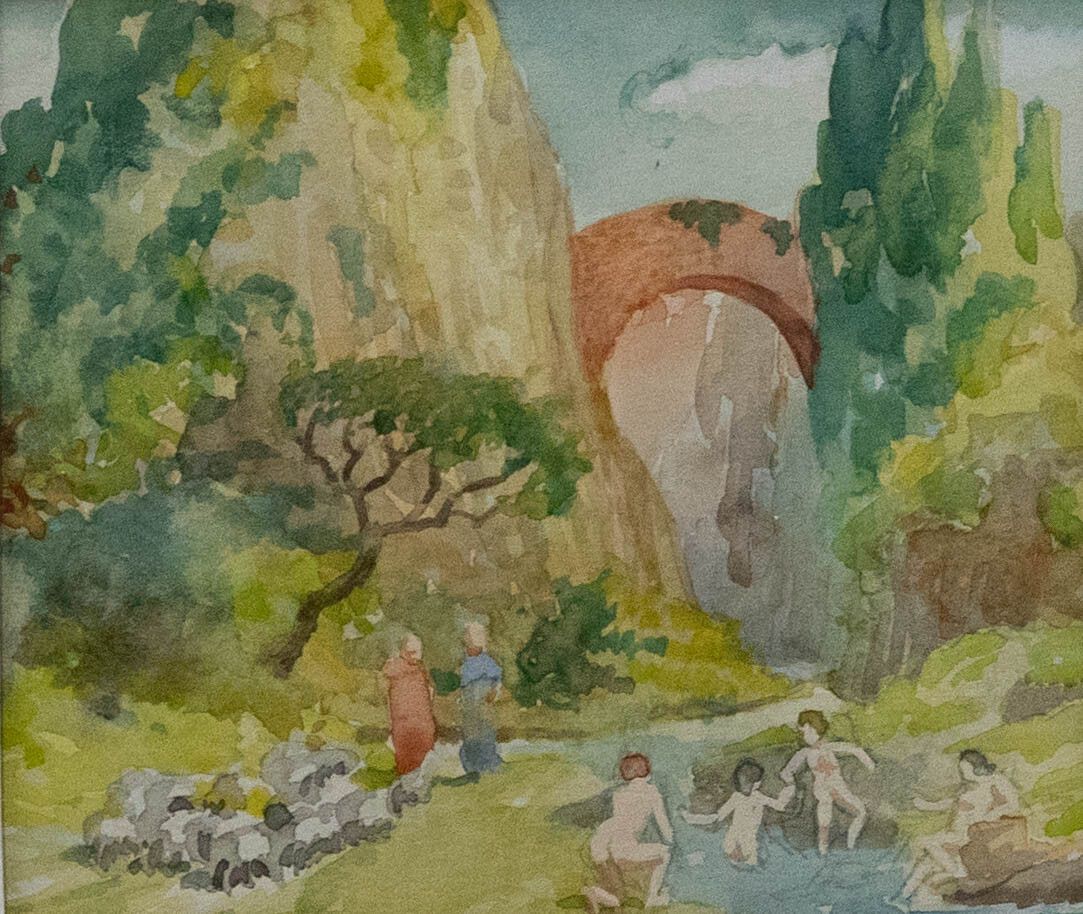 Vivian Bewick (1912 1999) Mid 20th Century Watercolour, Quadrupeds photo furniture