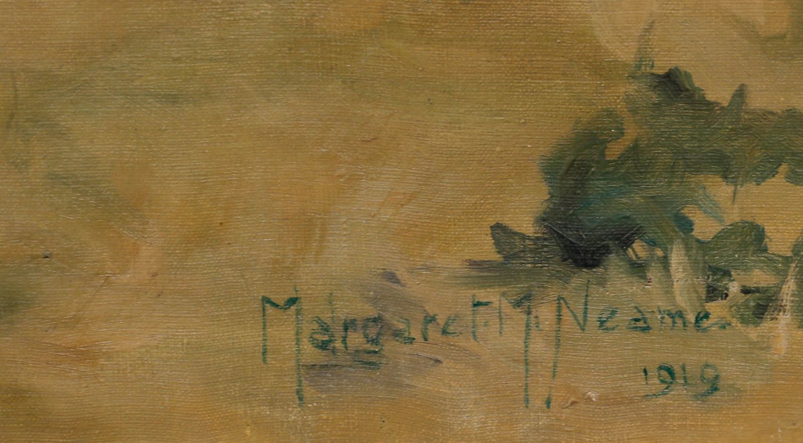 Margaret Neame Framed Early 20th Century Oil, Brown Cob On A Coastal Cliff Top photo vinterior