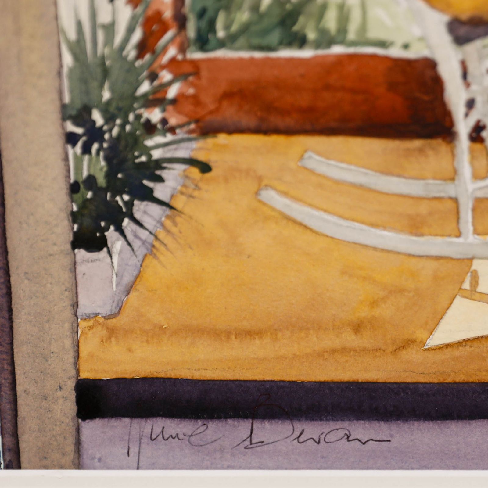 June Bevan (B.1927) 20th Century Watercolour, Ralph In Rocking Chair photo Art