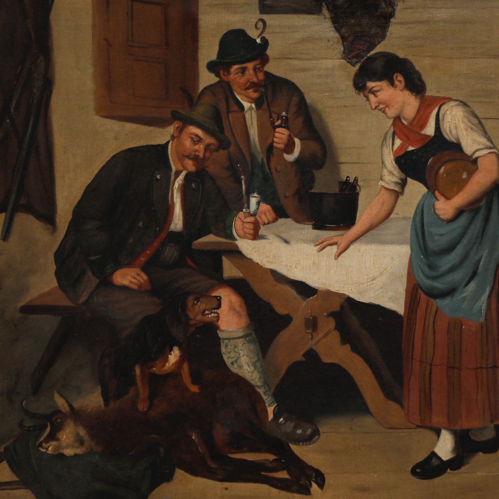 J. Savinci For Restoration  1898 Oil, After The Hunt photo Art