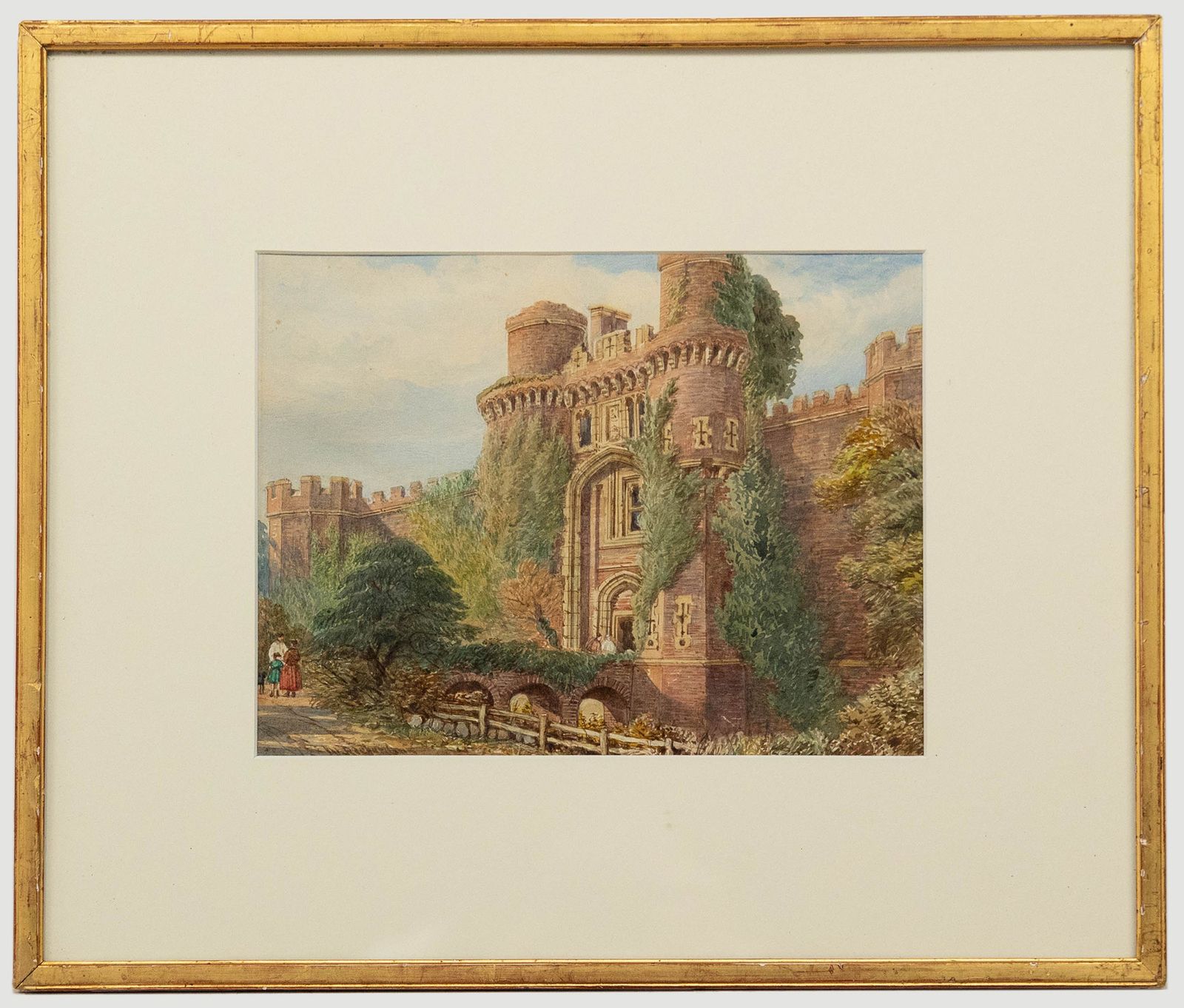 W. Richardson  20th Century Watercolour, Herstmonceux Castle