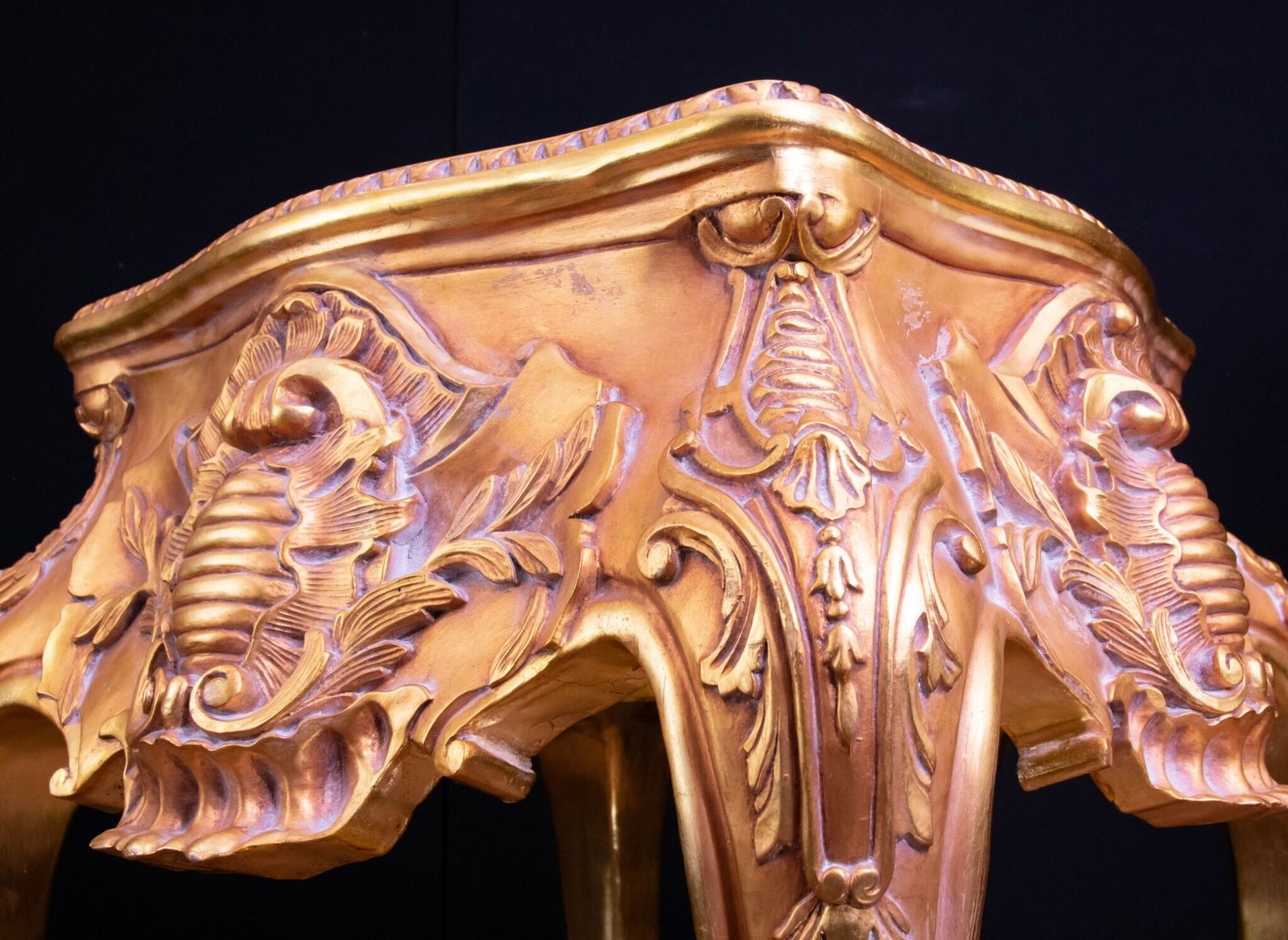 photo for sale Pair Italian Rococo Tables   Gilt Pedestal Stand
