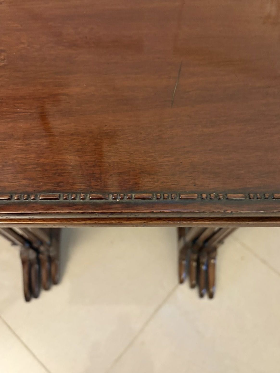 Antique Early 20th Century Quality Mahogany Nest Of Four Tables photo furniture