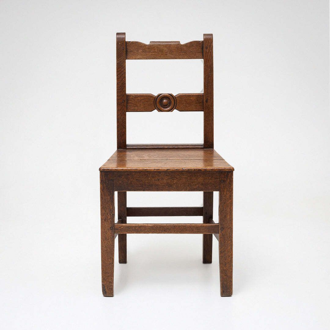 Pair Of Georgian Side Chairs In Oak, Late 18th Century photo Furniture