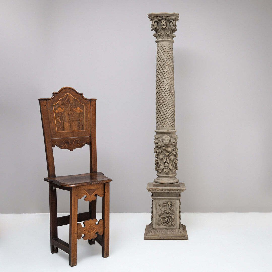 Historicist Wooden Column, 19th Century photo furniture
