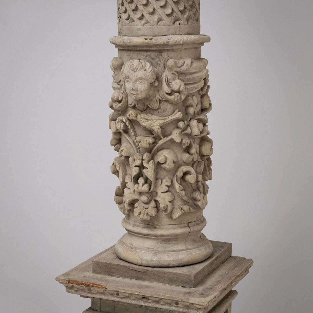 Historicist Wooden Column, 19th Century photo vinterior