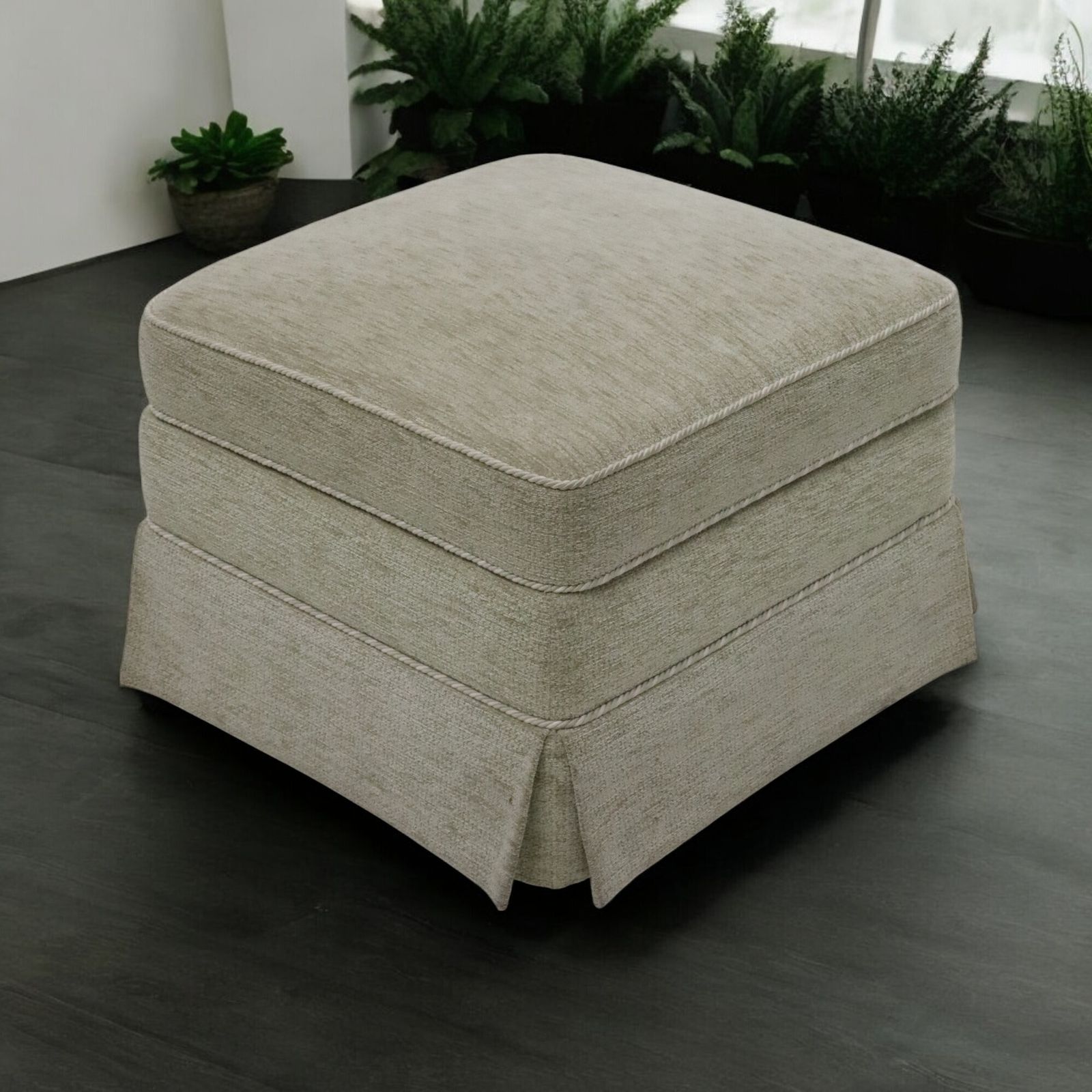Ottoman By Vale Bridgecraft Light Green Fabric Vgc Free Uk Delivery*