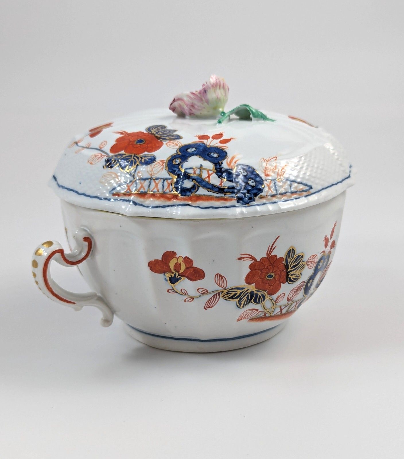 Richard Ginori, Antique And Rare Porcelain Lidded Cup, Italy, C.1850 photo for sale