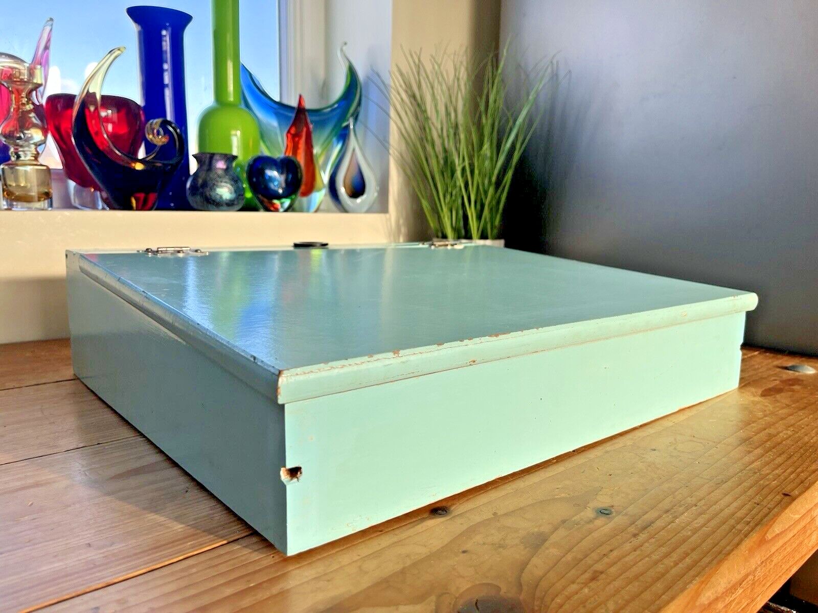 Mid Century 50's Wooden Reno Series Artist Storage Box Easel Writing Slope Paint photo buy