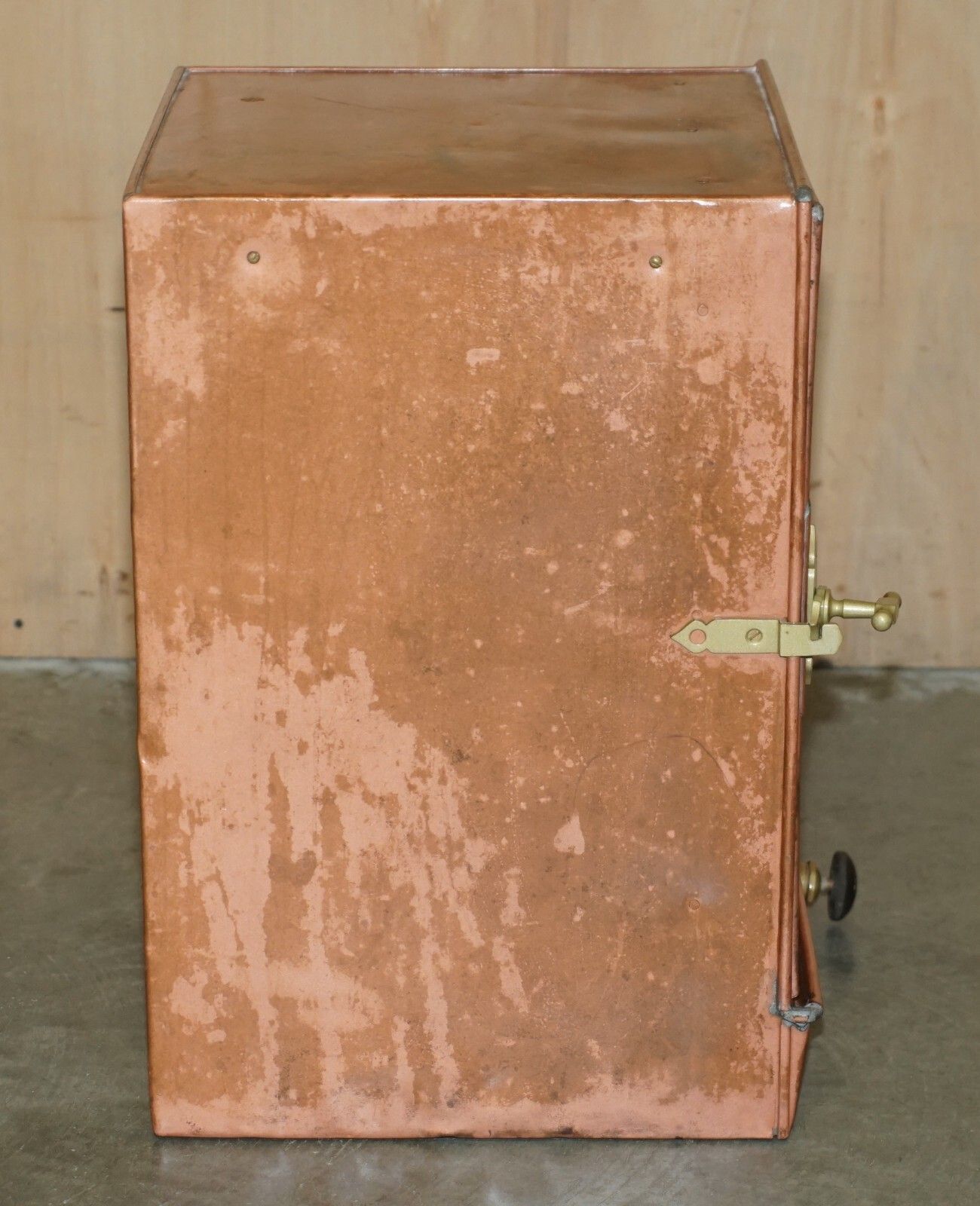 photo for sale Antique Copper Fridge Ideal Cool Bedside Or Side End Lamp Wine Table Must See!!!