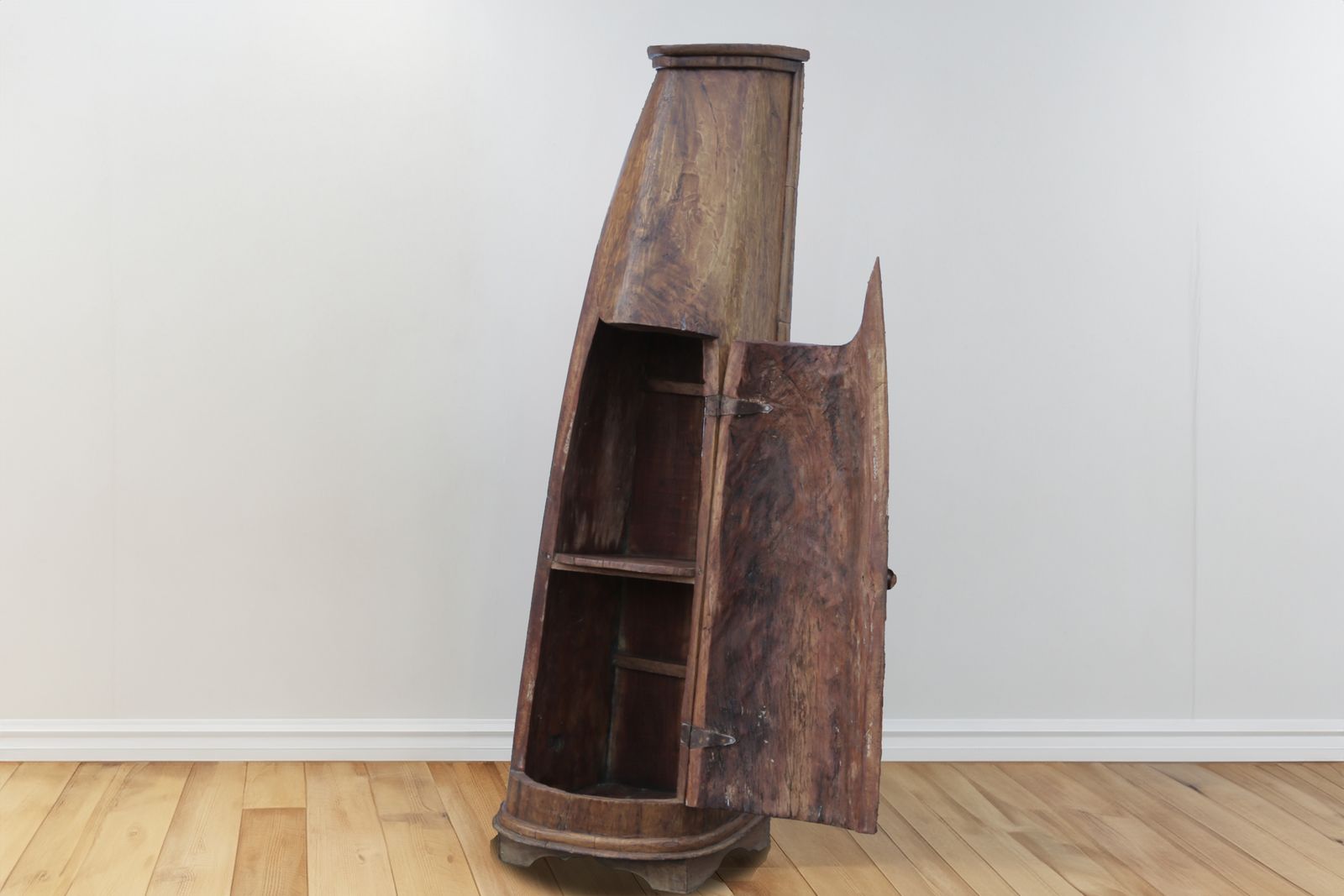 Vintage Repurposed Wooden Canoe Cabinet