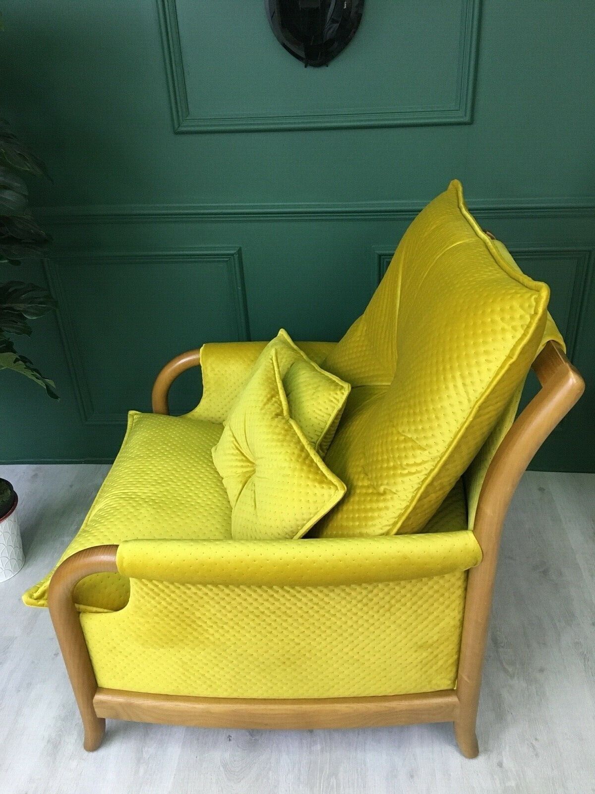 photo for sale Yellow Vintage Cintique Armchair