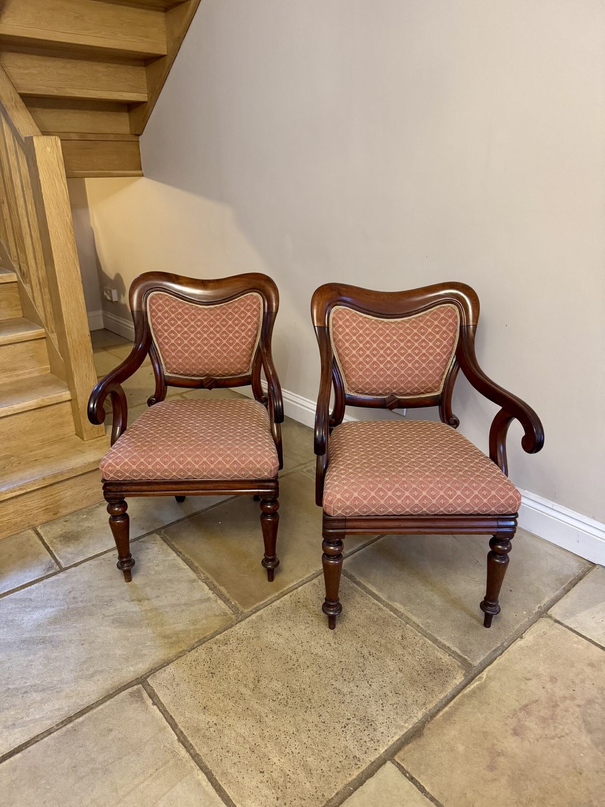 Stunning Pair Of Quality 19th Century Mahogany Desk Chairs