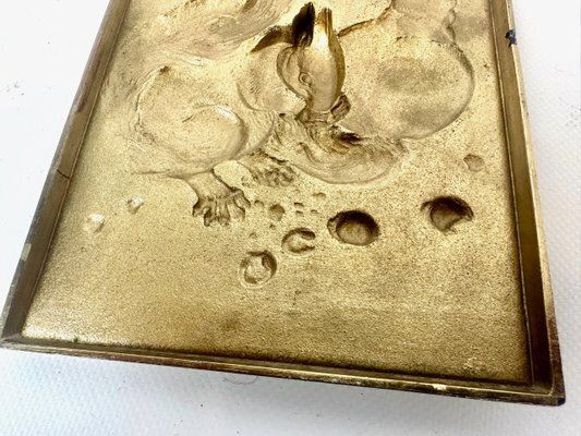 Bronze Squirrel Wall Plaque Or Relief By Albrecht Dürer, 1970s photo Art
