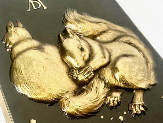 Bronze Squirrel Wall Plaque Or Relief By Albrecht Dürer, 1970s photo vinterior