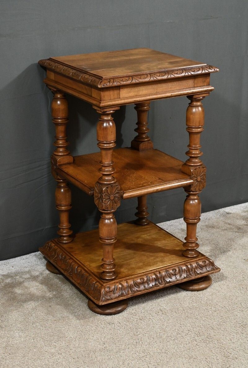 Small Solid Walnut Coffee Table, Louis Philippe Style – Late 19th Century