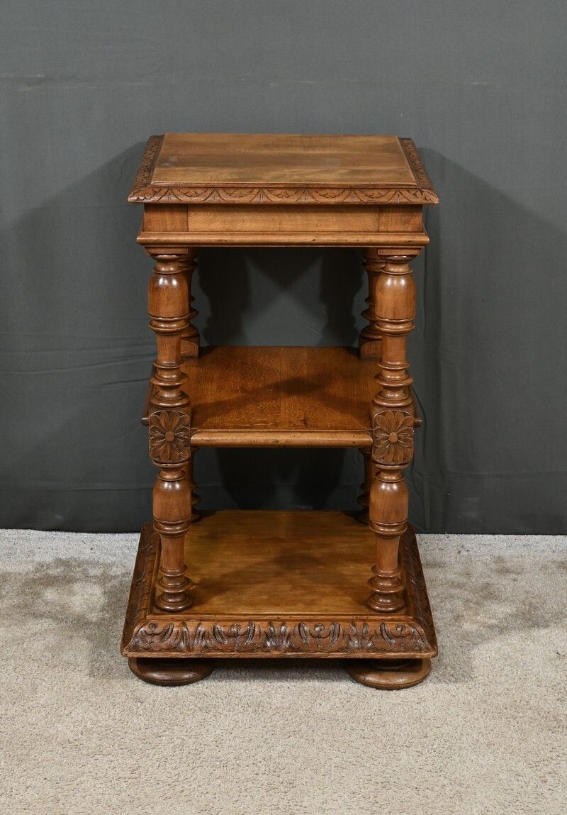 Small Solid Walnut Coffee Table, Louis Philippe Style – Late 19th Century photo for sale