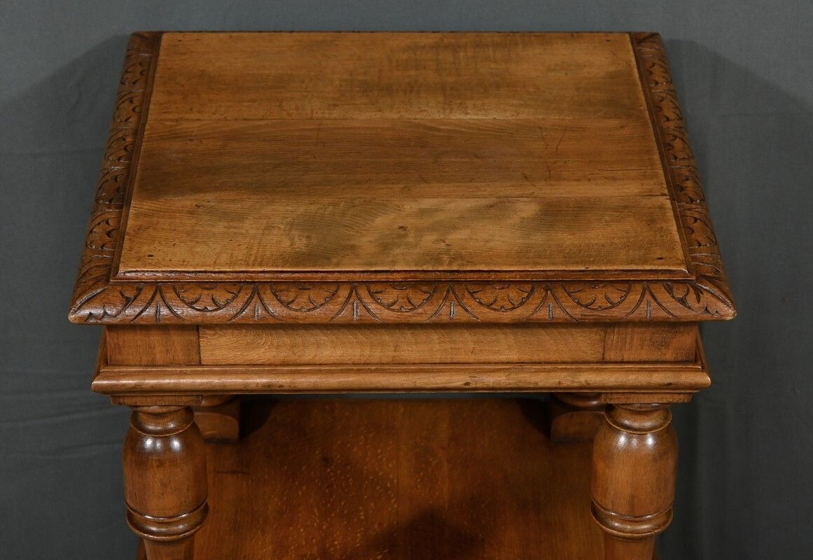 Small Solid Walnut Coffee Table, Louis Philippe Style – Late 19th Century photo 710.0