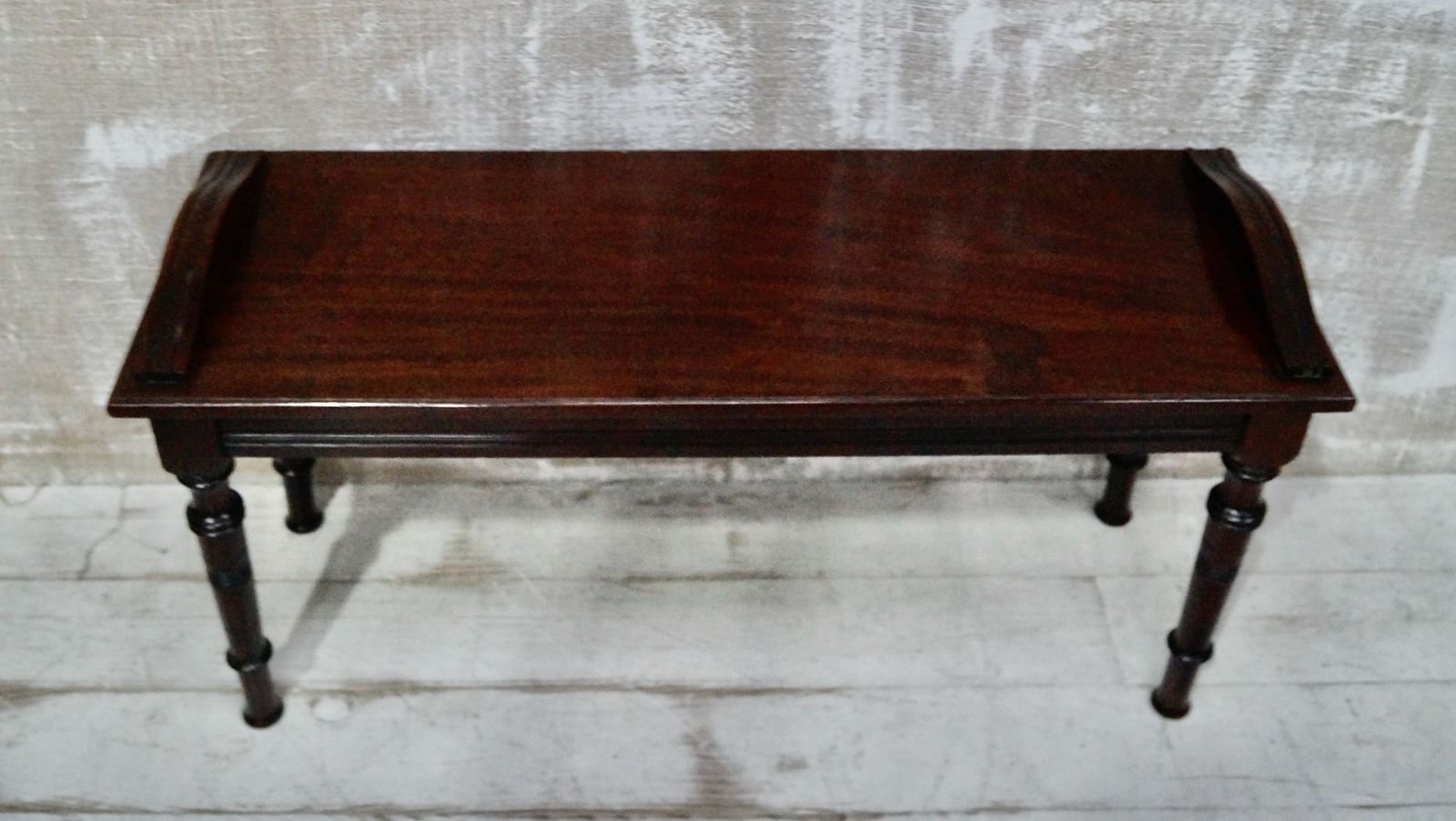 Edwardian Mahogany Hall Bench photo for sale
