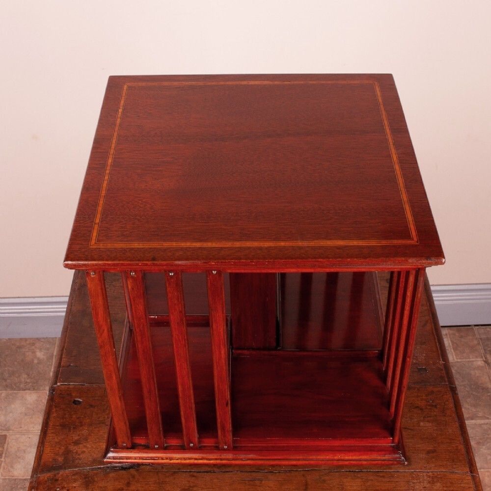 Inlaid Table Top Revolving Bookcase photo Furniture