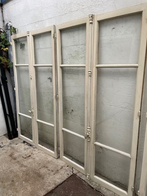 3 Pairs Of Reclaimed French Chateau Windows photo furniture