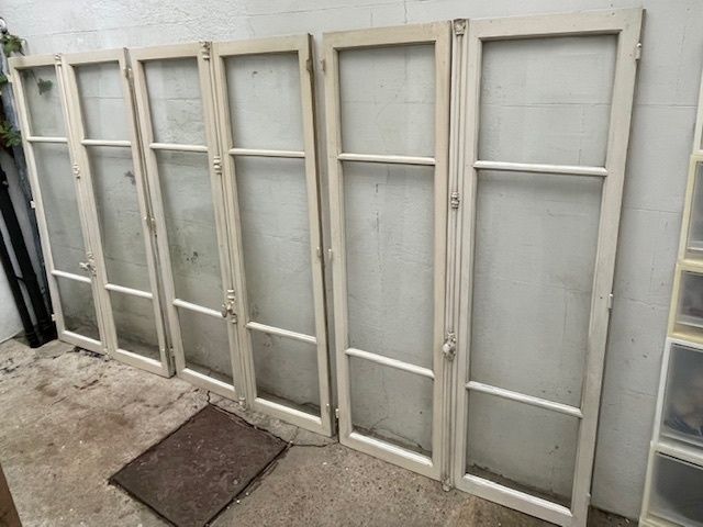 3 Pairs Of Reclaimed French Chateau Windows photo for sale
