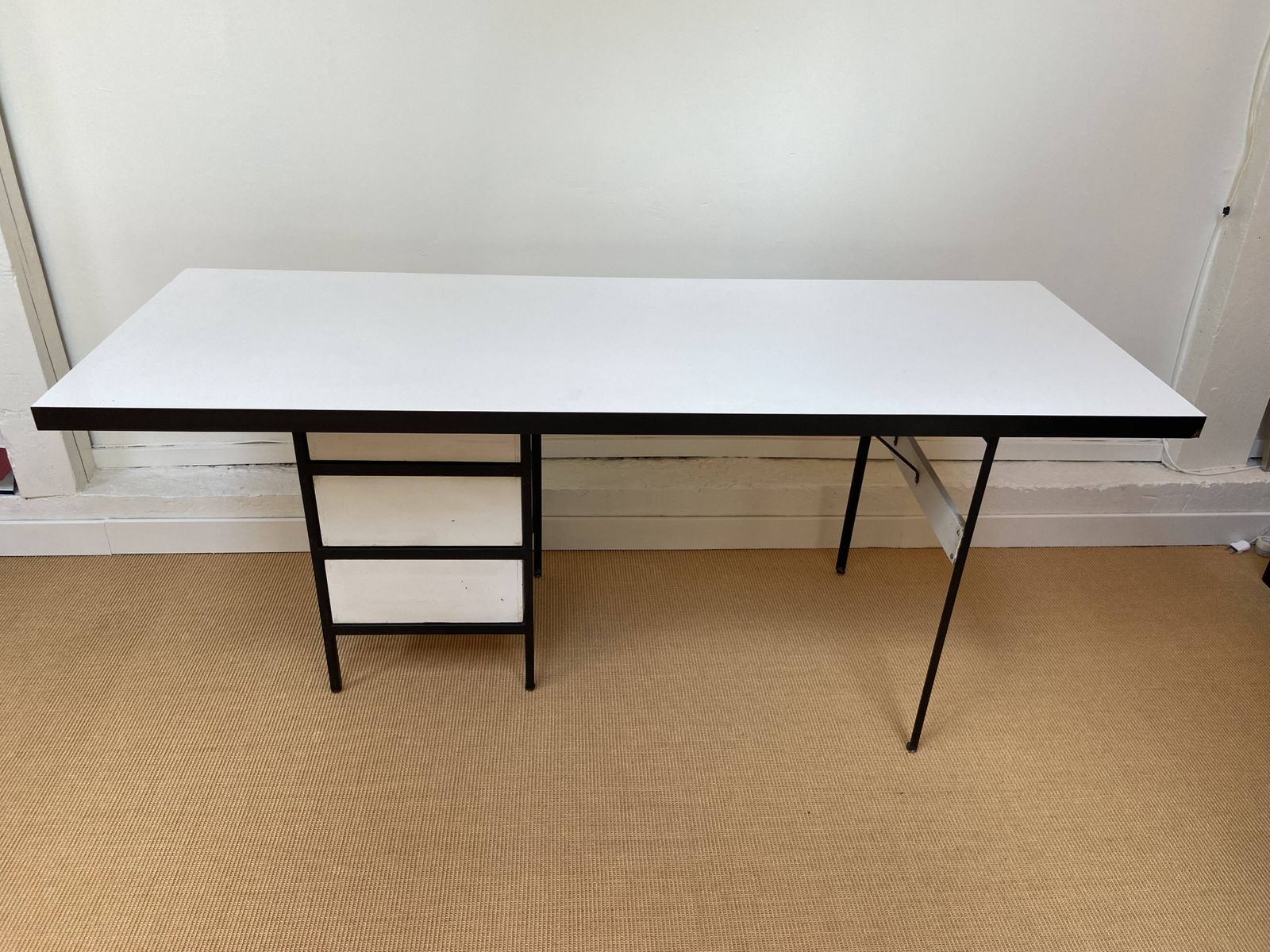 Large Black And White Georges Nelson Desk For Herman Miller, USA, Circa 1950. photo buy