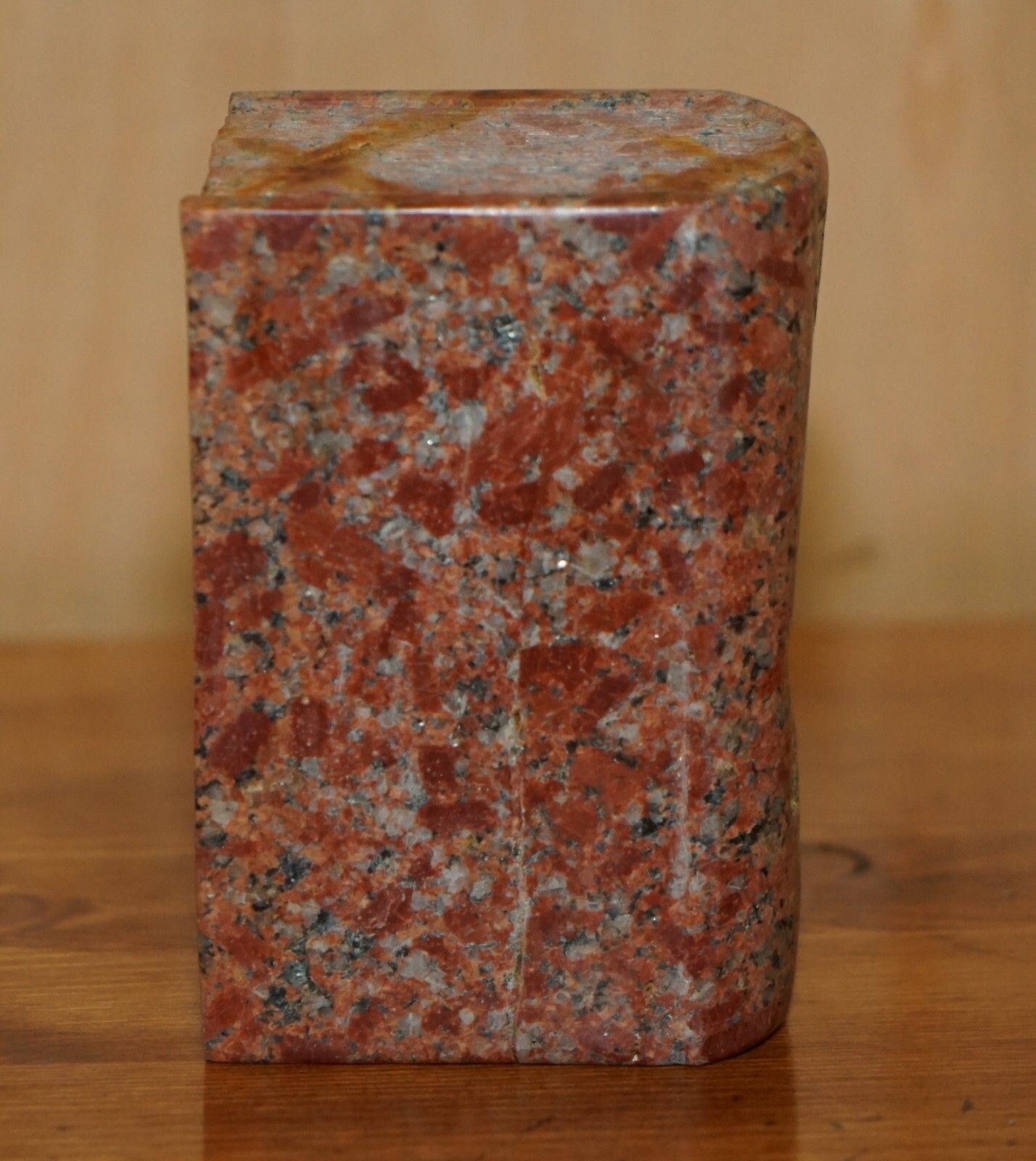 Sulpted Deep Red Antique Library Book Carved From Rock Part Of A Large Suite photo buy