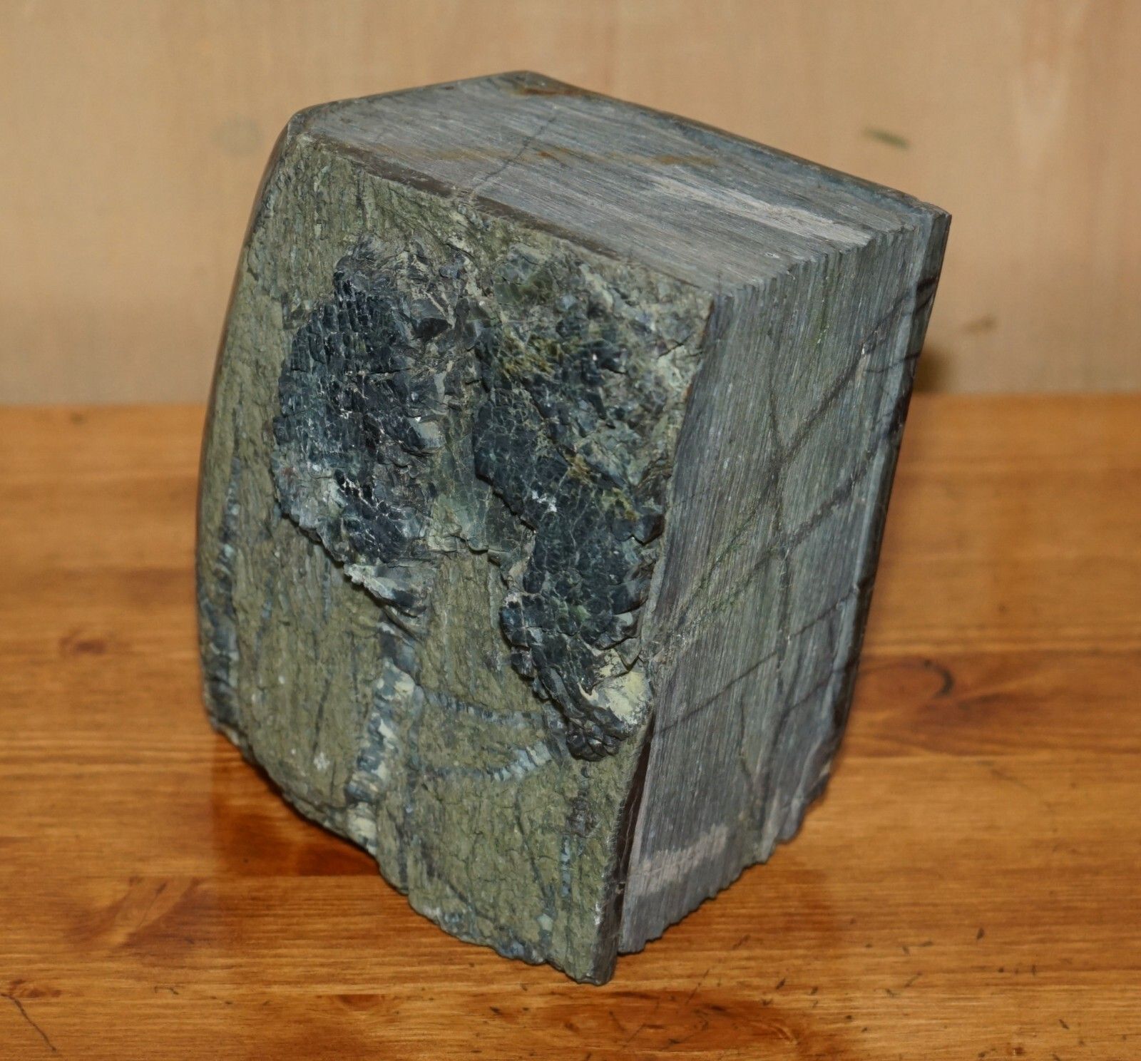 Distressed Sulpted Antique Library Book Carved From Rock Part Of A Large Set photo for sale