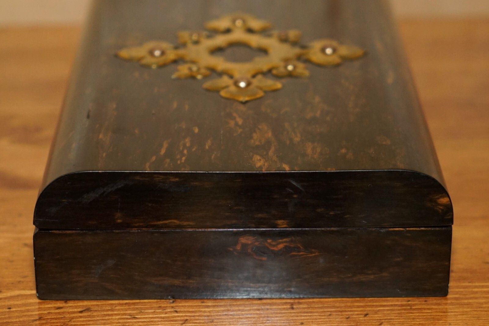 Exquisite Edward & Jones Coromandel Wood Cribbage Set De Larue & Co Cards photo buy