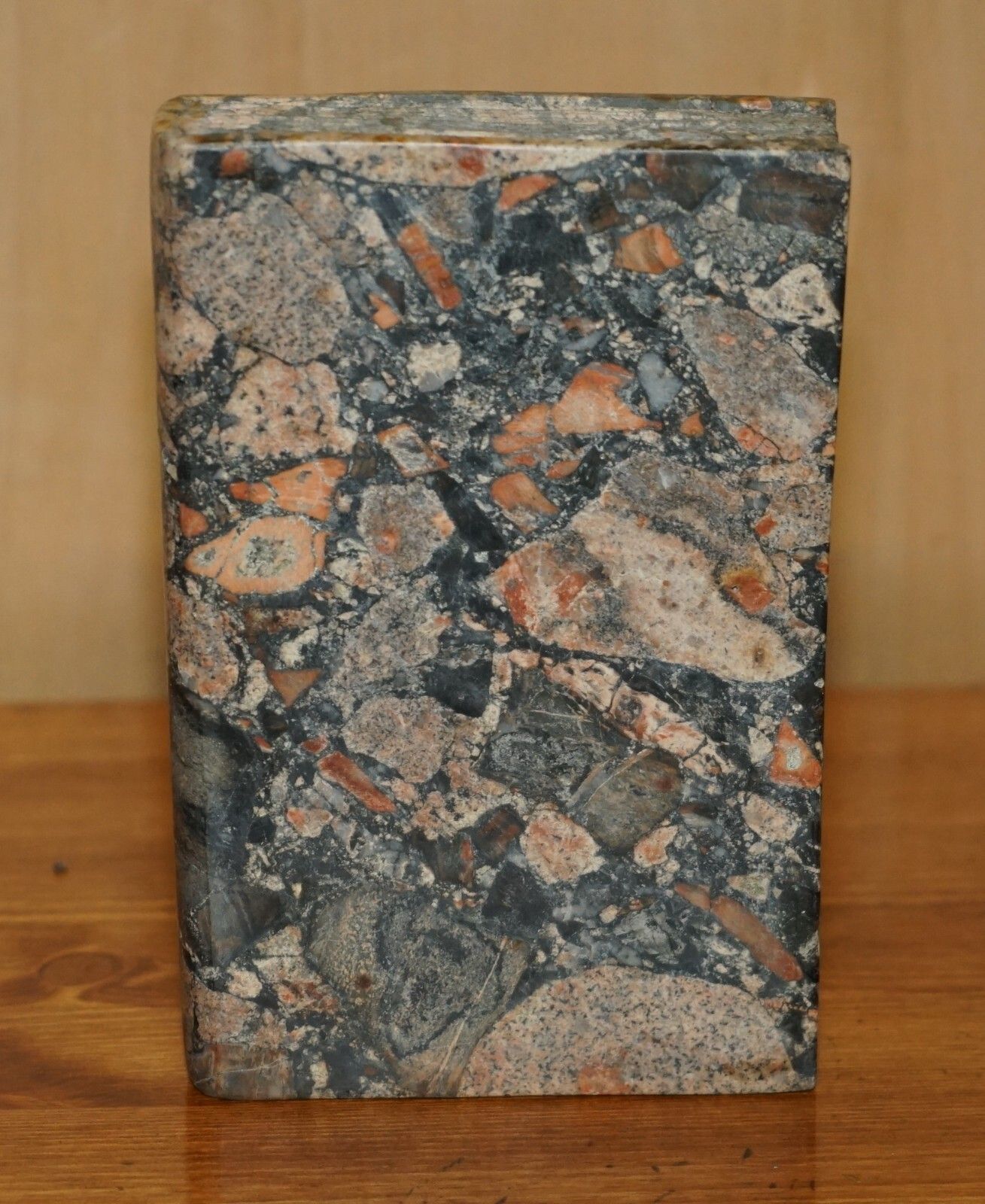 Sulpted Marble Antique Library Book Carved From Rock Part Of A Large Suite photo Art