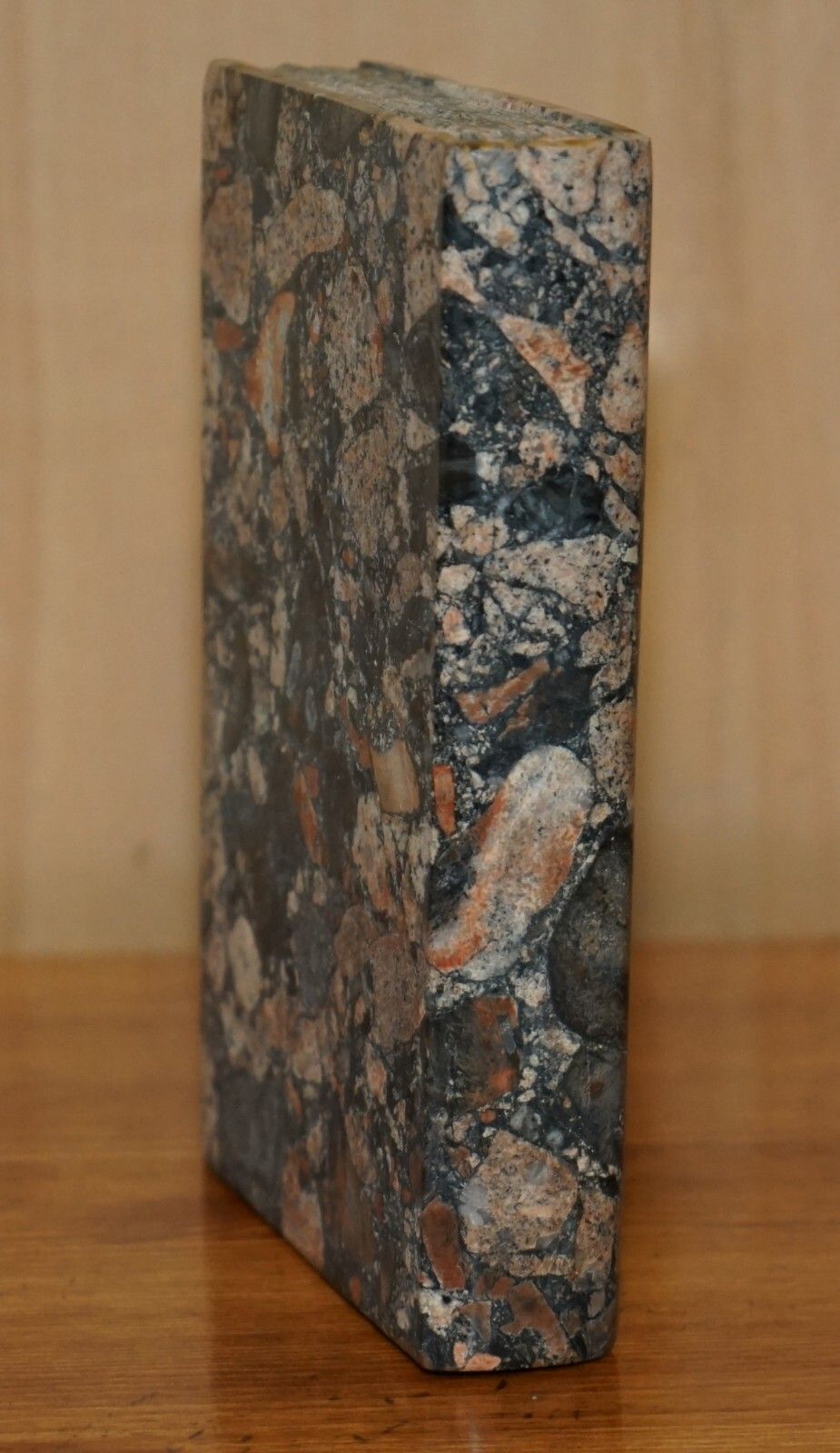 Art Sulpted Marble Antique Library Book Carved From Rock Part Of A Large Suite photo
