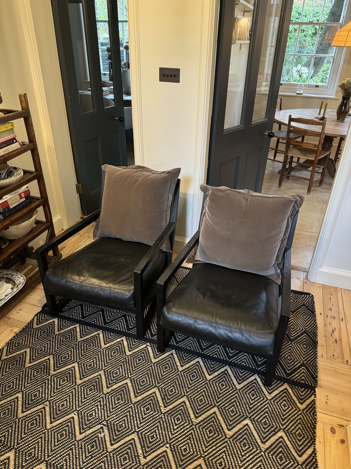 A Pair Of Beautiful B&B Italia "Maxalto Clio" Armchairs. photo for sale