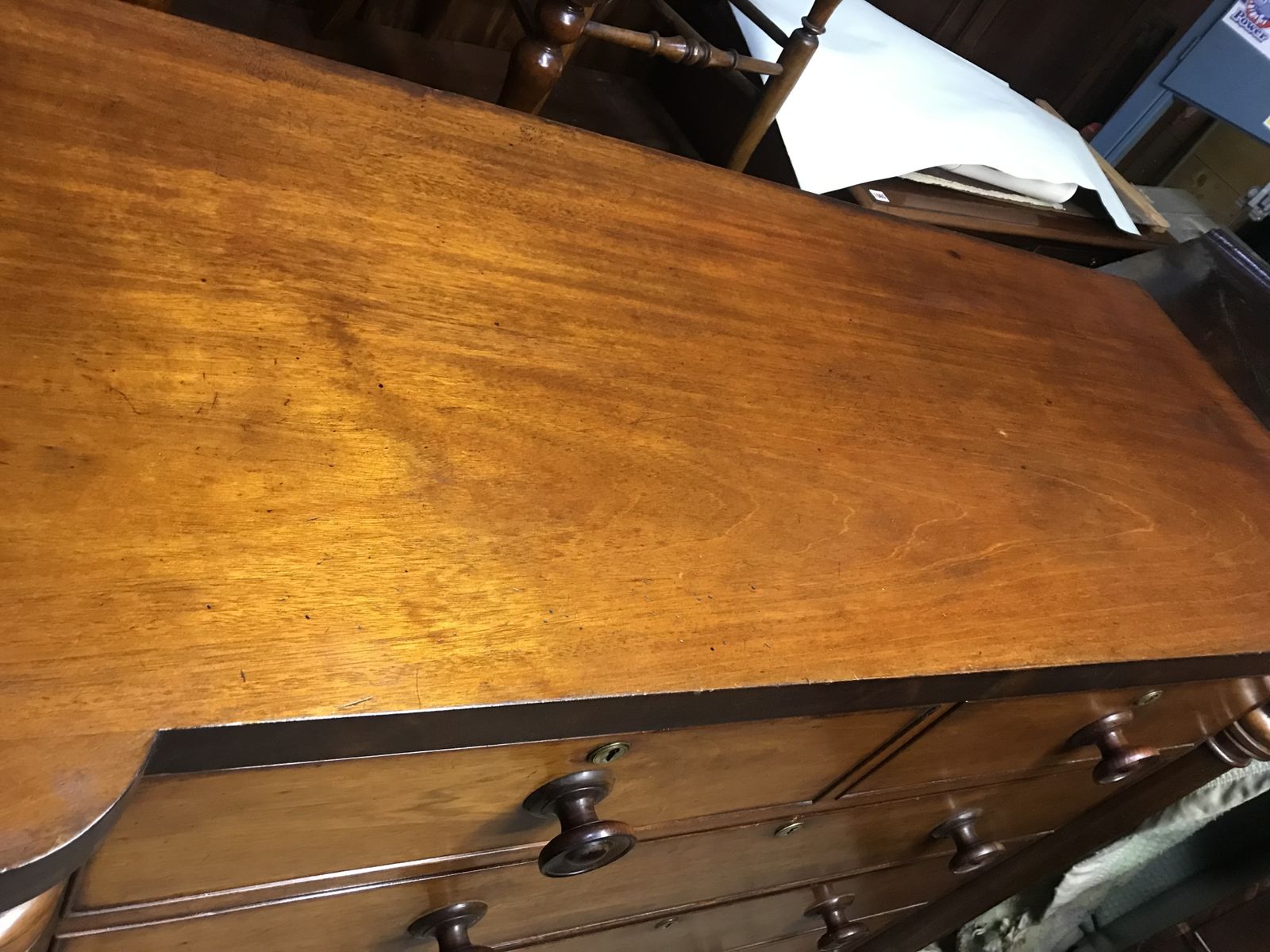 Large Victorian Mahogany Chest Of Drawers . photo Furniture