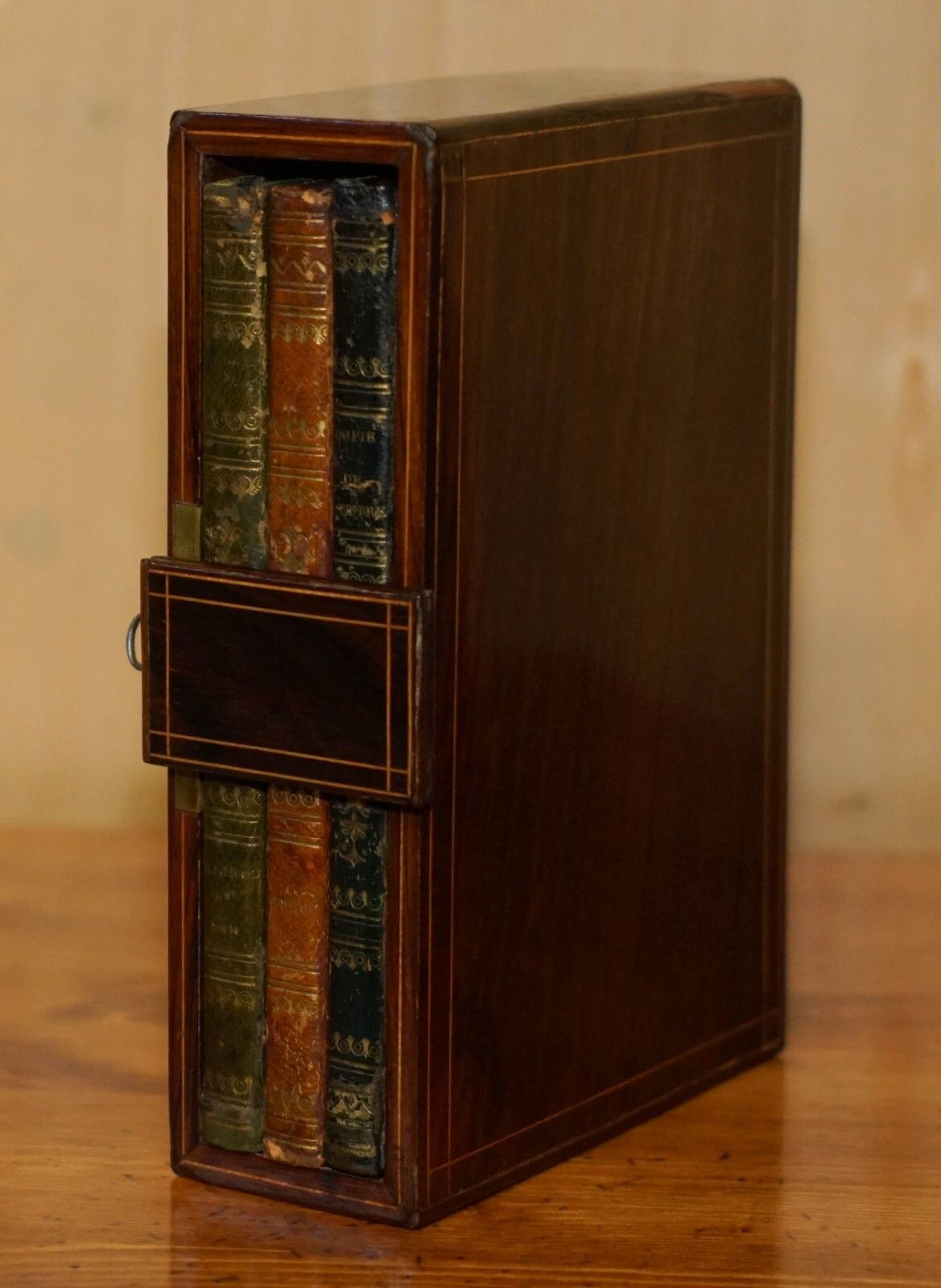 photo vinterior Antique Regency Circa 1810 Rosewood Never Used Notepad Safe With Original Books