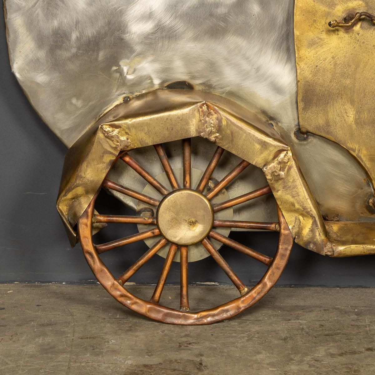 20th Century Italian Mix Metal Wall Art Car, C.1970 photo for sale