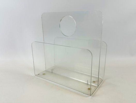 Acrylic Glass Magazine Rack, 1970s photo 198.0