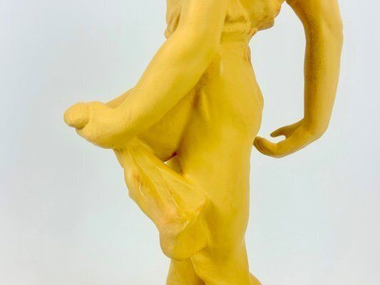 Socialist Realist Style Ceramic Sculpture Of Sower, Former Czechoslovakia, 1940s photo vinterior