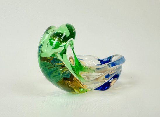 Rhapsody Glass Pipe Ashtray Attributed To Frantisek Zemek For Mstisov, 1960s photo for sale