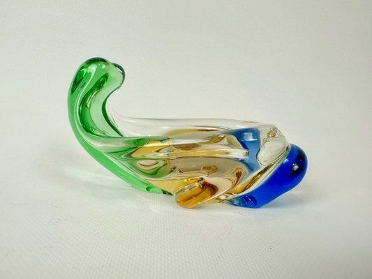 Rhapsody Glass Pipe Ashtray Attributed To Frantisek Zemek For Mstisov, 1960s photo 127.0