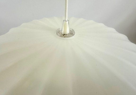 Large Milk Glass Pendant Lamp From Osvětlovací Sklo Valašské Meziříčí, 1960s photo buy
